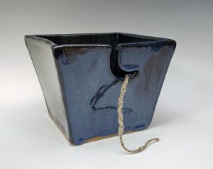 dark blue large yarn bowl