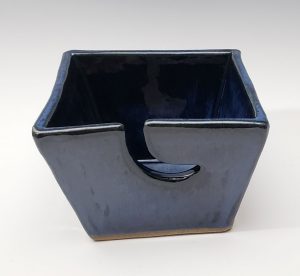 Small yarn bowl in dark blue