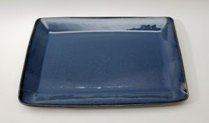 Serving platter in dark blue