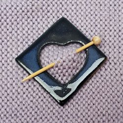 Dark blue shawl pin