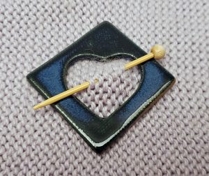 Dark blue shawl pin