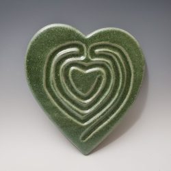 Heart finger labyrinth in moss